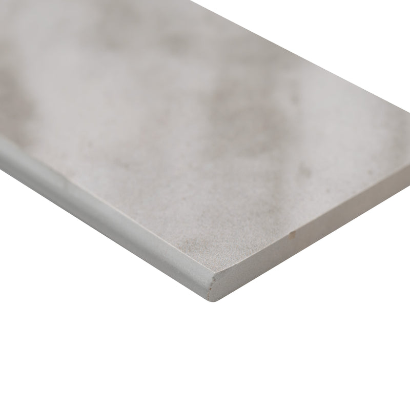 Eden Bardiglio 4"x24" Matte Porcelain Bullnose Wall Tile - MSI Collection Product shot edge view