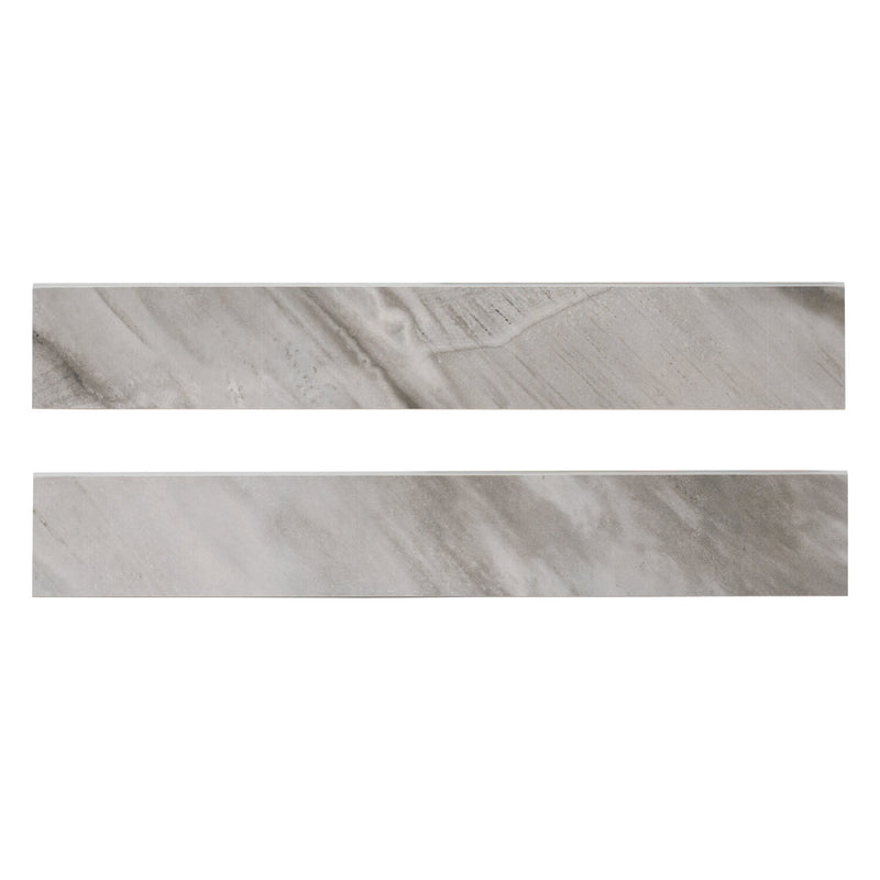 Durban White 3" x 24" Polished Porcelain Bullnose Wall Tile - MSI Collection product shot multi tile view