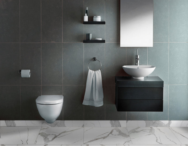 Eden Statuary Bullnose 4" X 24" Polished Porcelain Wall Tile - MSI Collection product shot bathroom view