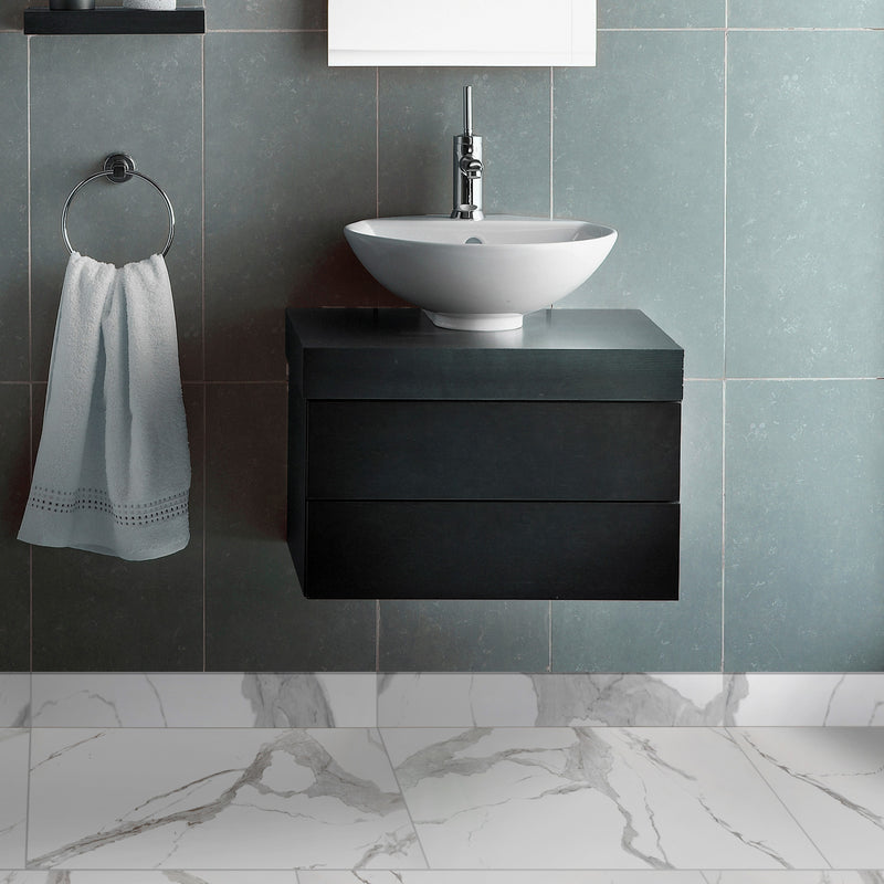 Eden Statuary Bullnose 4" X 24" Polished Porcelain Wall Tile - MSI Collection product shot washbasin view