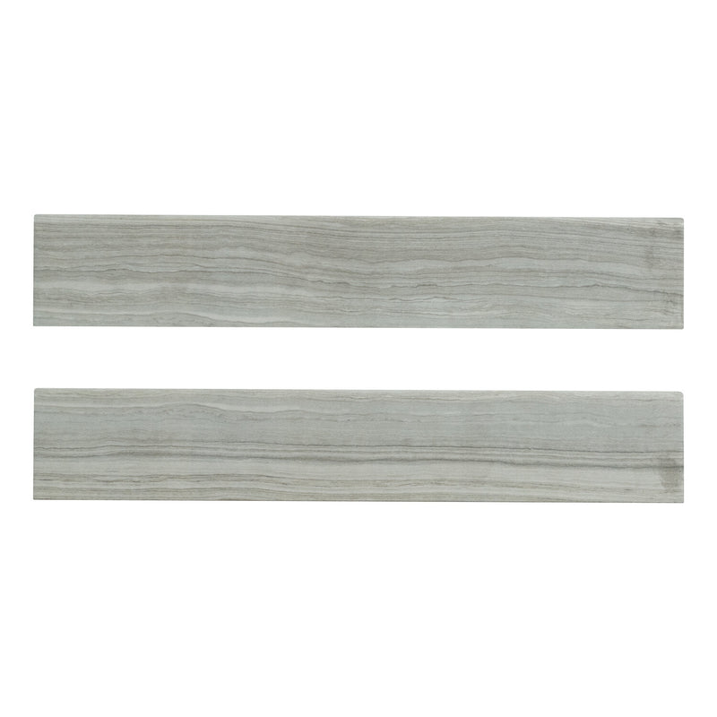 Eramosa Silver Bullnose 3"x18" Glazed Porcelain Wall Tile - MSI Collection product shot multi tile view