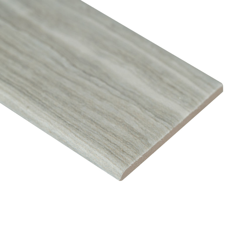 Eramosa Silver Bullnose 3"x18" Glazed Porcelain Wall Tile - MSI Collection product shot angle view