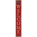 Welcome Murphy Black Bear Red | Wall Art Print on Real Wood