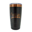 Stainless Steel Nebraska Engraved Insulated Tumbler | 20 oz | Black & Rose Gold | RCK Creations and More