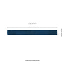 Flamenco 2"x18" Hale Navy Brick Look Glossy Porcelain Wall Tile measurement view