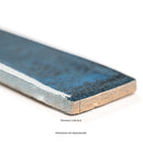 Flamenco 2"x18" Hale Navy Brick Look Glossy Porcelain Wall Tile measurement view 2