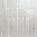 Flamenco 2"x18" Princess White Brick Look Glossy Porcelain Wall Tile - MSI Collection wall view 2
