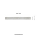 Flamenco 2"x18" Princess White Brick Look Glossy Porcelain Wall Tile - MSI Collection measurement view