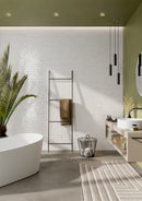 Flamenco 2"x18" Princess White Brick Look Glossy Porcelain Wall Tile - MSI Collection bath view