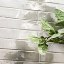 Flamenco 2"x18" Princess White Brick Look Glossy Porcelain Wall Tile - MSI Collection outdoor view