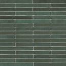 Flamenco 2"x18" Racing Green Brick Look Glossy Porcelain Wall Tile - MSI Collection single wall view 2