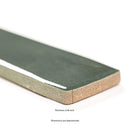 Flamenco 2"x18" Racing Green Brick Look Glossy Porcelain Wall Tile - MSI Collection thickness view