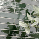 Flamenco 2"x18" Racing Green Brick Look Glossy Porcelain Wall Tile - MSI Collection outdoor view