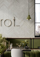 Flamenco 2"x18" Whales Gray Brick Look Glossy Porcelain Wall Tile - MSI Collection bistro bar view