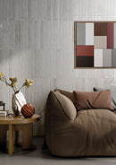 Flamenco 2"x18" Whales Gray Brick Look Glossy Porcelain Wall Tile - MSI Collection sofa view