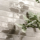 Flamenco 2"x18" Whales Gray Brick Look Glossy Porcelain Wall Tile - MSI Collection outdoor view