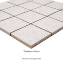Girona Perla Lappato 3D Porcelain Mosaic-NGIRPER3X3L-3D