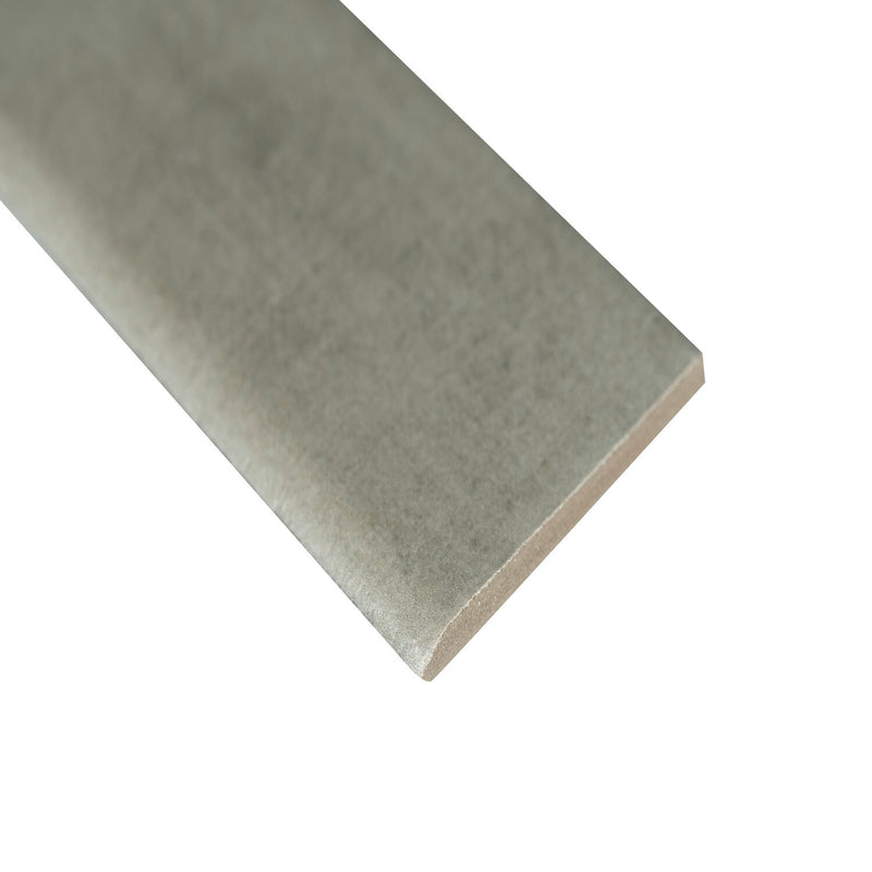 Gridescale Gris 3"x18" Bullnose Matte Porcelain Wall Tile - MSI Collection product shot edge view