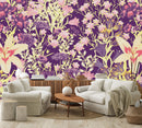 Purple and Yellow Flowers Wallpaper