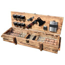 "Knight" Outdoor BBQ Skewers Set In a Wooden Case, 17 items