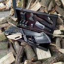 "Jotun" BBQ Tools Skewers Set in a Wooden Case, 32 items