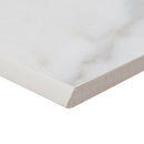 Kaya Calacatta Lucca Bullnose 3"x24"  Matte  Porcelain Wall Tile - MSI Collection product shot edge view