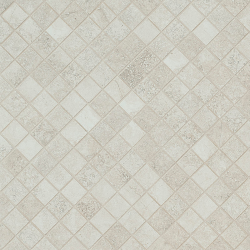 Legend Moka 12"x12" Matte Porcelain Mosaic Tile - MSI Collection angle view