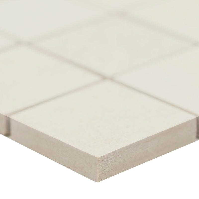 Legend White 12"x12" Matte Porcelain Mosaic Tile - MSI Collection profile view