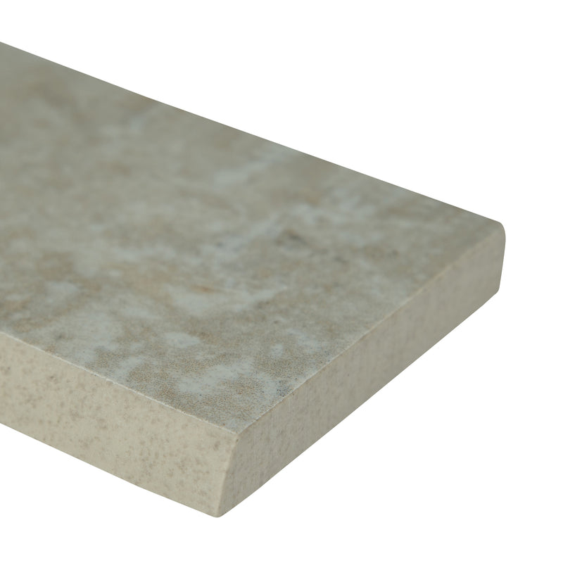 Living Style Pearl Bullnose 2"x24" Glazed Porcelain Wall Tile - MSI Collection product shot edge view