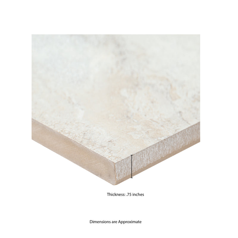 Livingstyle Travertino 18"x36" Matte Porcelain Floor And Wall Tile - MSI Collection measurement view 2
