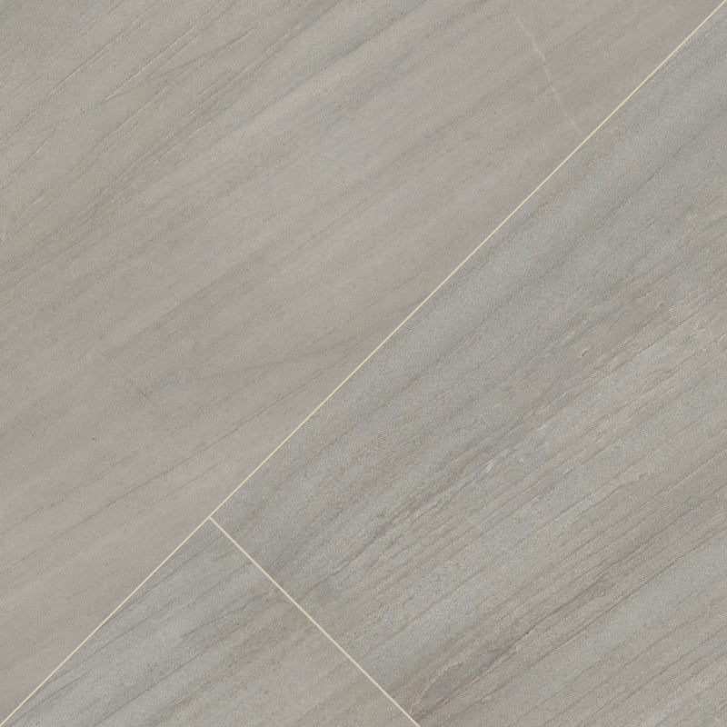 Malahari Greige 24"x48" Lapato 3D Porcelain Floor & Wall Tile - MSI Collection angle view