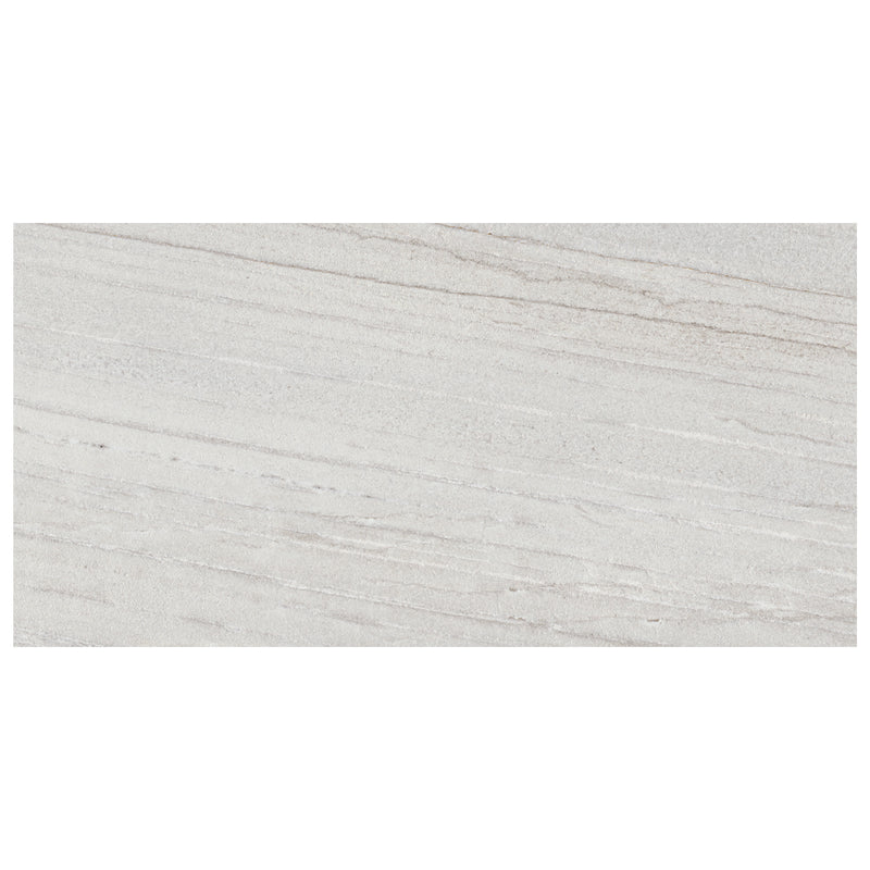 Malahari White 12"x24" Lapato 3D Porcelain Floor & Wall Tile - MSI Collection tile view