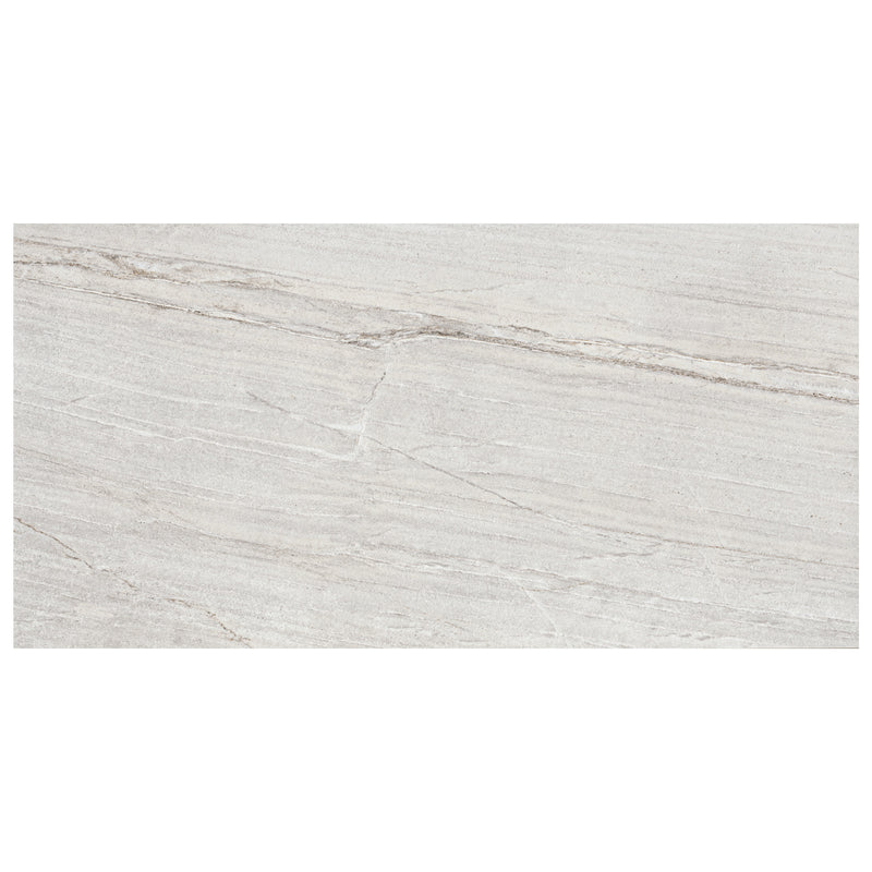 Malahari White 24"x48" Lapato 3D Porcelain Floor & Wall Tile - MSI Collection