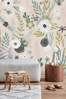 Elegant Painted Poppies Wallpaper Fashionable