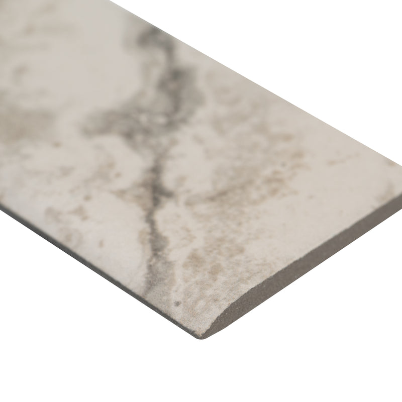 Napa Beige Bullnose 3"x24" Glazed Ceramic Wall Tile - MSI Collection product shot edge view