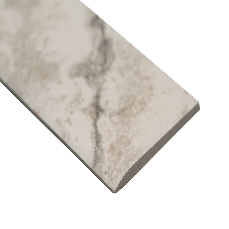 Napa Beige Bullnose 3"x24" Glazed Ceramic Wall Tile - MSI Collection product shot edge view