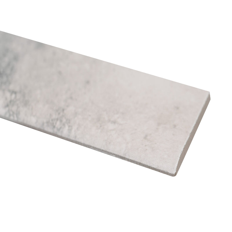 Napa Gray Bullnose 3"x24" Glazed Ceramic Wall Tile - MSI Collection product shot edge view
