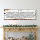 Psalm 91: He Is My Refuge – Rustic Christian Wall Art for Living Room, Religious Decor for Home