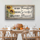 Grateful Thankful Blessed Family Sign II