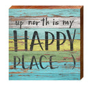 Up North is My Happy Place Wooden Sign | Wall Art Print on Real Wood