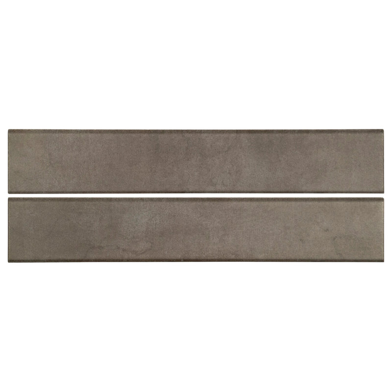Oxide Iron Bullnose 3"x18" Matte Glazed Porcelain Wall Tile - MSI Collection product shot multi tile view