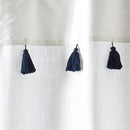 72-inch Navy and White Stripes Cotton Shower Curtain