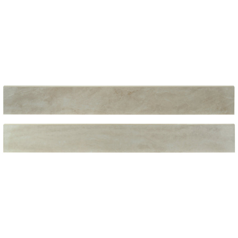 Praia Crema 3"x24" Polished Porcelain Bullnose Wall Tile - MSI Collection product shot multi tile view