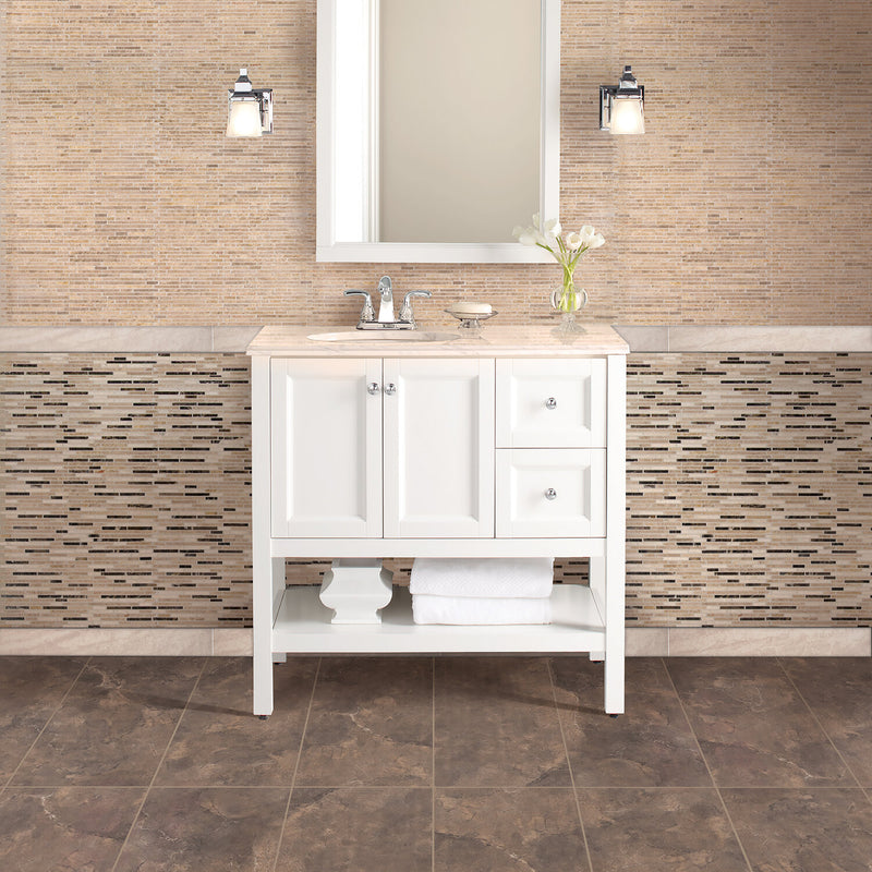 Praia Crema Bullnose 3"x24" Glazed Porcelain Wall Tile - MSI Collection product shot profile view