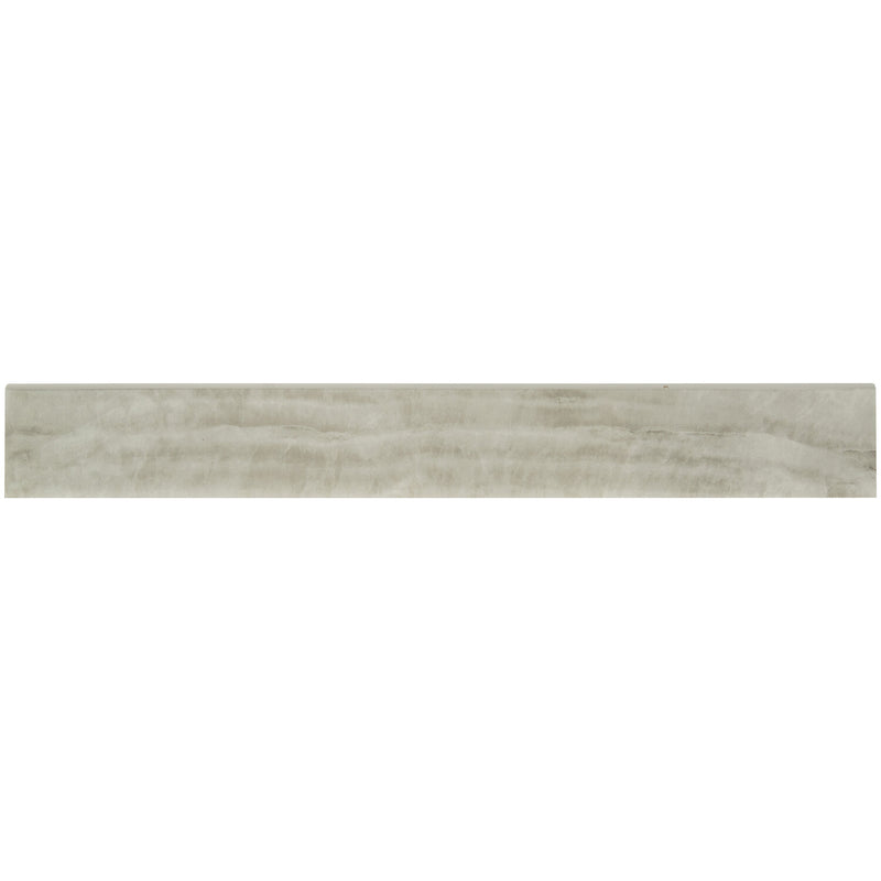 Praia Grey 3"x24" Polished Porcelain Bullnose Wall Tile - MSI Collection product shot tile view