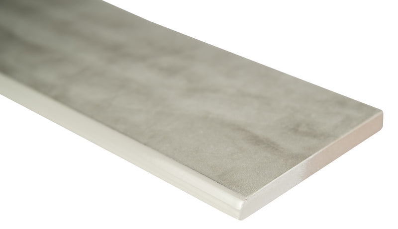 Praia Grey 3"x24" Polished Porcelain Bullnose Wall Tile - MSI Collection product shot edge view