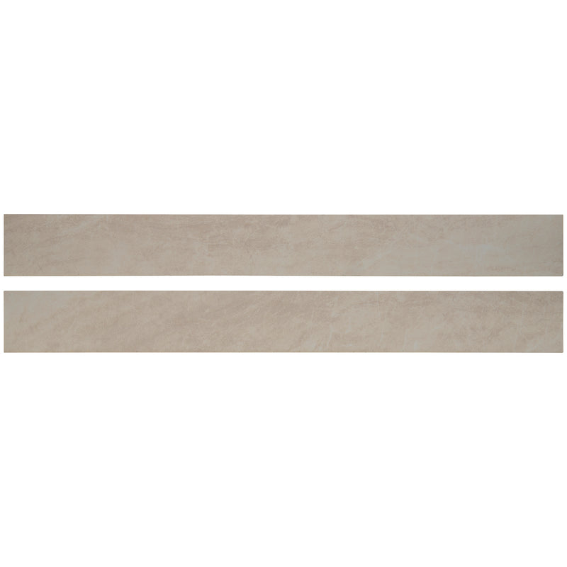 Praia Grey Bullnose 3"x24" Glazed Porcelain Wall Tile - MSI Collection product shot multi tile view