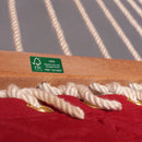 Nautico Anthracite Outdoor R Padded Red Pepper - Padded Kingsize Spreader Bar Hammock with Powder Coated Steel Stand