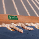 Nautico Cool Grey Outdoor R Padded Navy Blue - Padded Kingsize Spreader Bar Hammock with Powder Coated Steel Stand