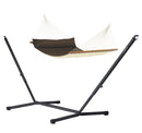 Nautico Anthracite Outdoor R Padded Arabica - Padded Kingsize Spreader Bar Hammock with Powder Coated Steel Stand